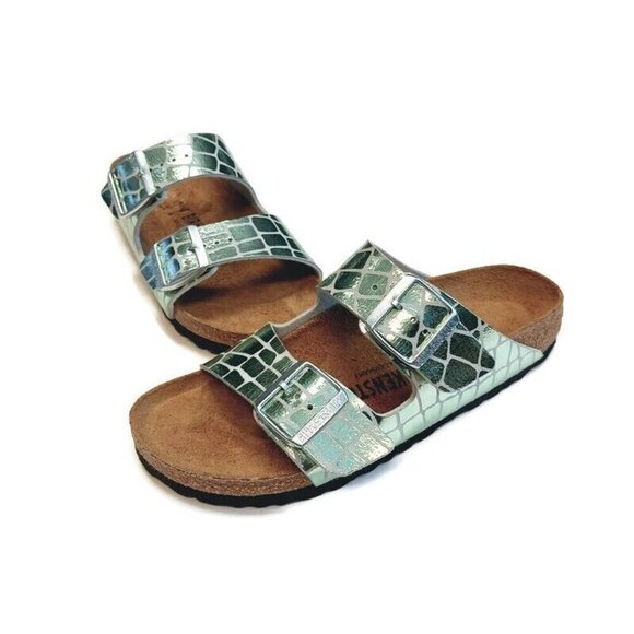 Birkenstock Arizona BS Sandals Womens Size 6 - 6.5 NARROW Gator Gleam Mineral - Picture 5 of 9